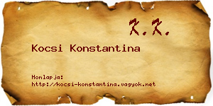 Kocsi Konstantina névjegykártya